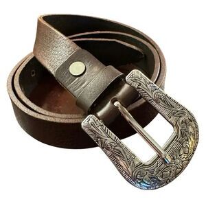 Vintage Bata Leather Western Belt Italy